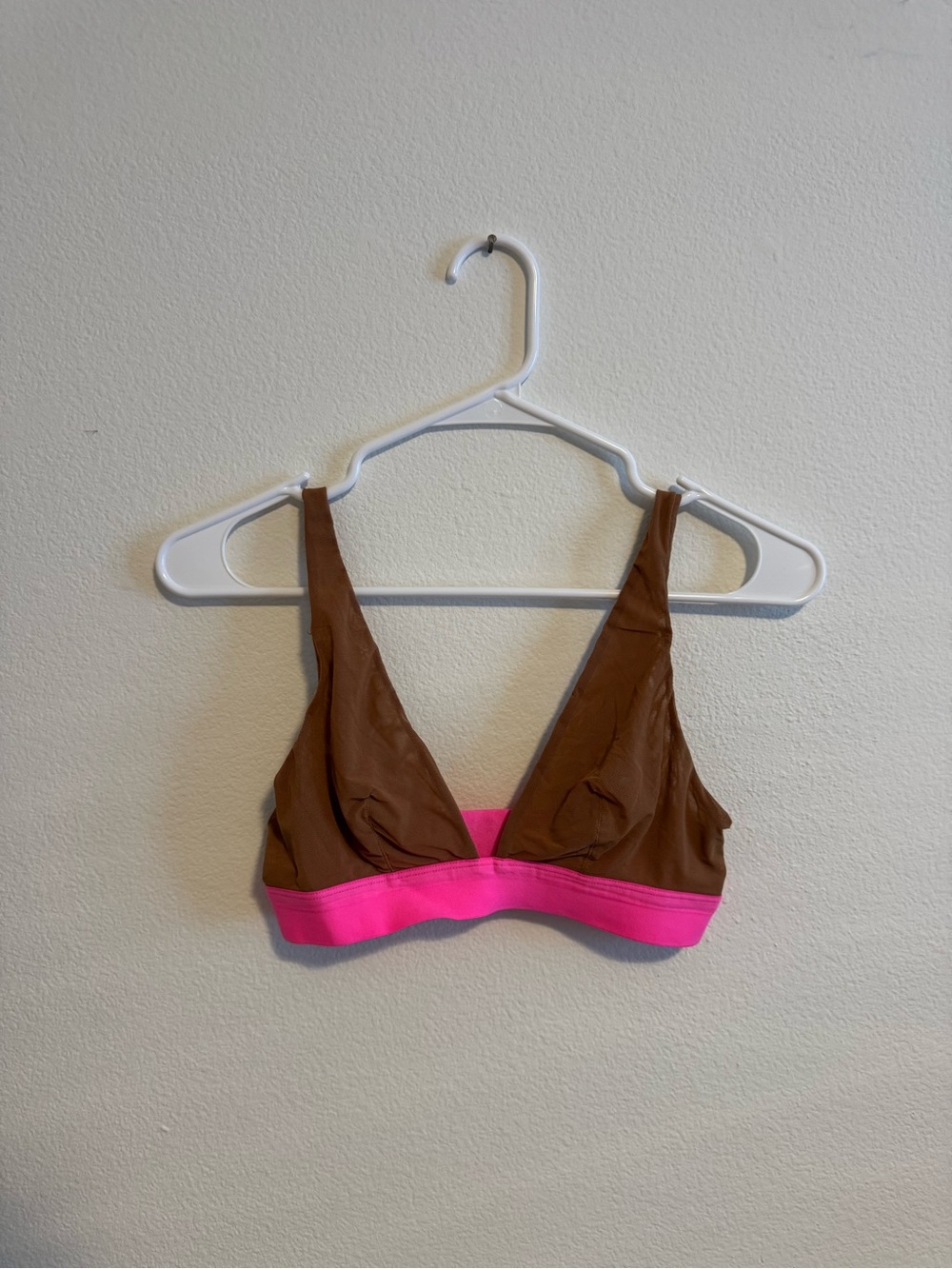 aerie Two-Tone Brown and Hot Pink Bralette